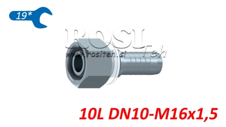 HYDRAULIC FITTING DKOL 10 L FEMALE DN10-M16X1.5