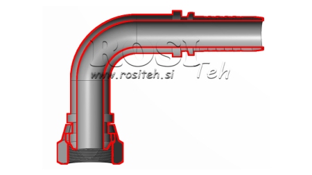 CONEXIÓN HIDRÁULICA BSP HEMBRA CODO 90° DN16-5/8