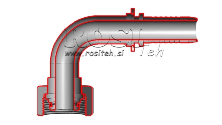 HYDRAULISCHER ANSCHLUSS DKOL KNIE 90° WEIBLICH 8 L DN6-M14x1,5