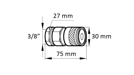 INNESTO RAPIDO ESCAVATORE FFH FEMMINA 3/8