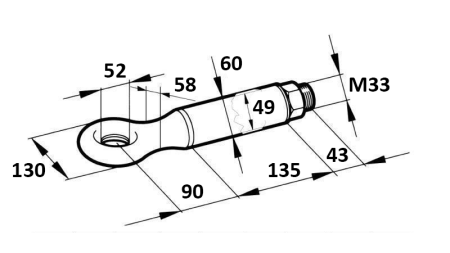 SVINGENDE BUGSERINGSKROG FI52 14000/3000KG