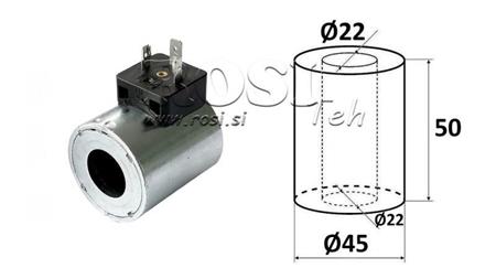 ELEKTROMAGNETICKÁ CIEVKA 12V DC - DS3 - fi 22mm-50mm 32,7W