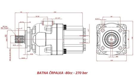 HIDRAULIKUS DUGATTYÚS SZIVATTYÚ -80cc - 270 bar