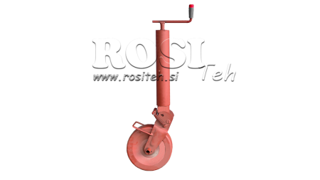 GEWINDESTÜTZBEIN 300mm - 1500kg MIT STÜTZRAD