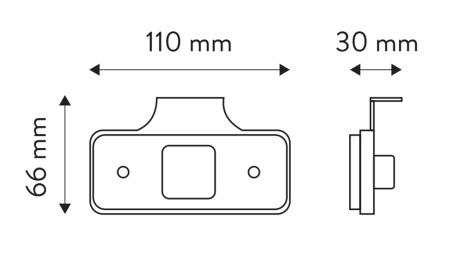 LED HELYZETJELZŐ LÁMPA PIROS 12V