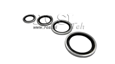 DICHTUNGSSCHEIBE MIT GUMMI DICHTUNG M12x1.5 - 12.7x18.0 mm