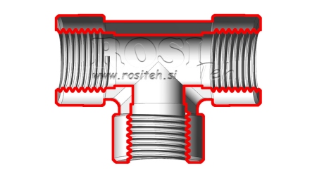 T PIECE HYDRAULIQUE FEMELLE-FEMELLE 3/4