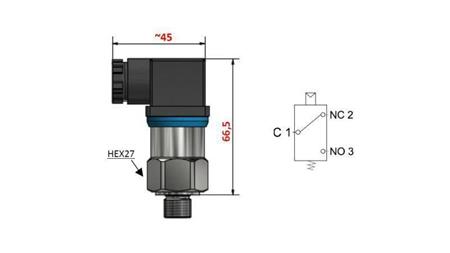 HIDRAULIKUS NYOMÁS IRÁNYITÚ F3 5-50 BAR (MAX.300BAR)