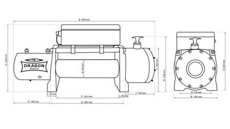 12 V ELEKTROMOS CSÖRLŐ DWM 12000 HD - 5443 kg