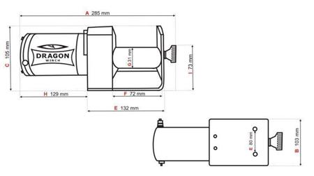 GARRA ELÉCTRICA 12 V DWM 2500 ST - 1133 kg