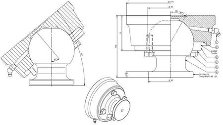 SWINGING END FOR CYLINDER Dia. 92 max. 50 Ton