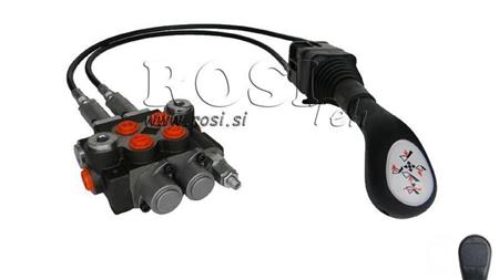 JOYSTICK UTAN KNAPP MED BLOCK 1 m OCH HYDRAULISK VENTIL 2xP40 l.