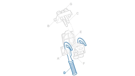 PALANCA PARA MULTI-FASTER 2VIAS 1/2 PARTE FIJA