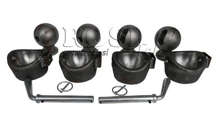 CONJUNTO DE SUPORTES PARA CAÇAMBA DE CAMINHÃO BASCULANTE FI78
