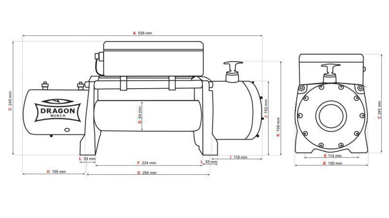 VERRICELLO ELETTRICO 24 V DWM 12000 HD - 5443 kg