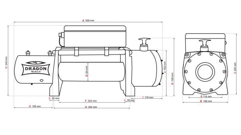 12 V VERRICELLO ELETTRICO DWM 12000 HD - 5443 kg