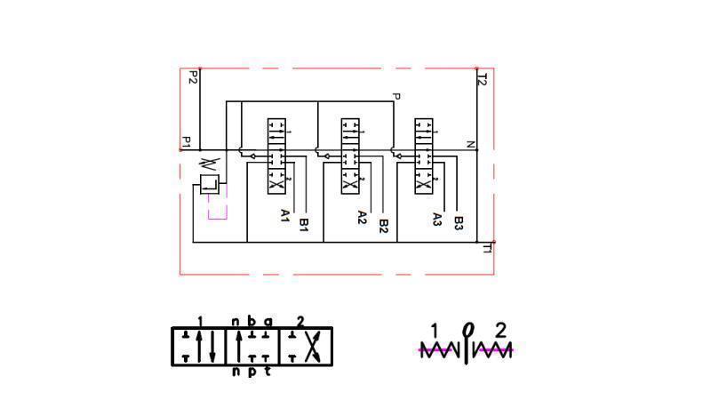 HIDRAULIKUS VEZÉRLŐTÖMB 3xP40 + JOYSTIC