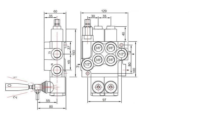 HYDRAULIKVENTIL 2xP40