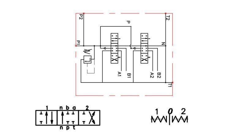 HIDRAULIKUS VEZÉRLŐTÖMB 2xP80 + JOYSTIC