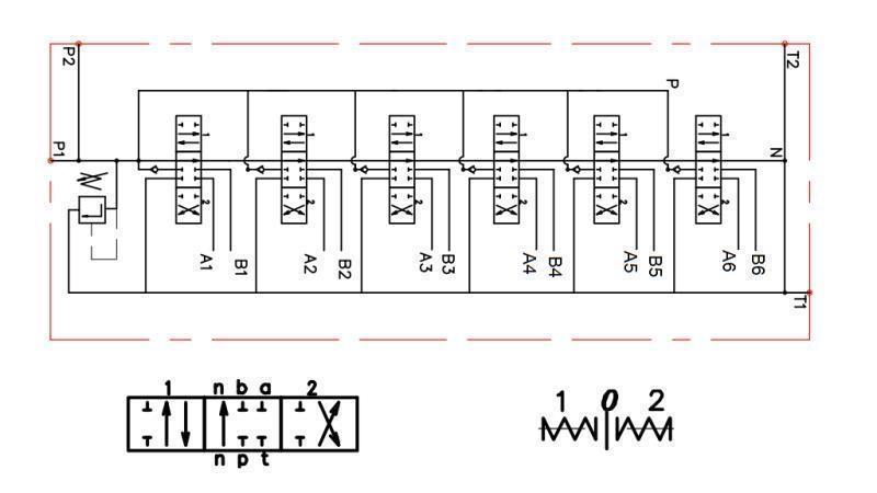 HIDRAULIKUS VEZÉRLŐTÖMB 6xP80