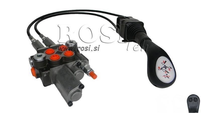 JOYSTICK 2x GOMB KÖTELEZŐ 2 m ÉS HIDRAULIKUS SZELEP 2xP40 l. FLOTÁLÓ
