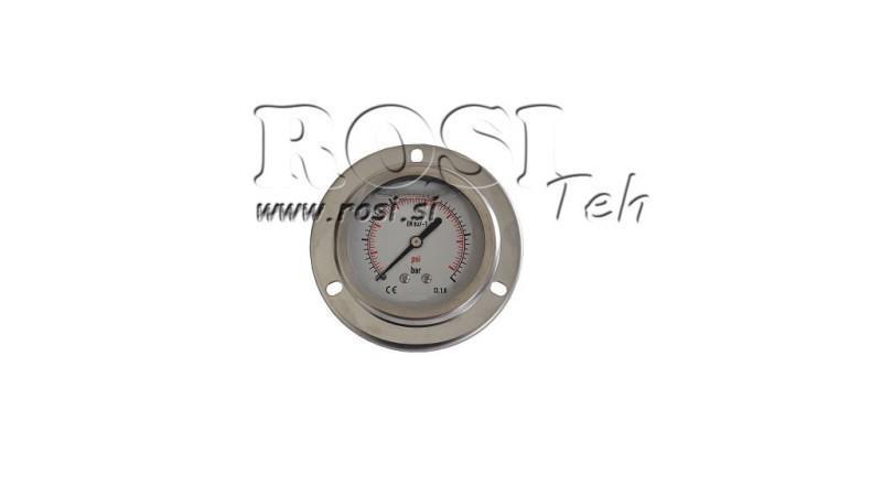 MANOMETER DN63 REAR 0 - 60 BAR - 1/4