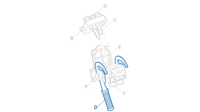 PALANCA PARA MULTI-FASTER 2VIAS 1/2 PARTE FIJA