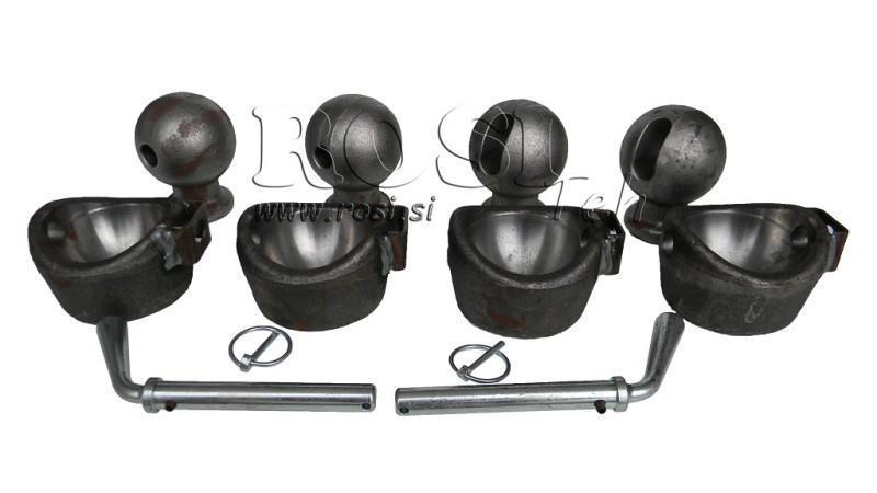 CONJUNTO DE SUPORTES PARA CAÇAMBA DE CAMINHÃO BASCULANTE FI78