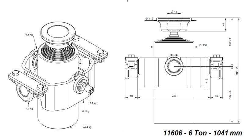 TELESCOPIKUS HENGER KOMPAKT 6 FOK 1041mm x125 -GÖMB