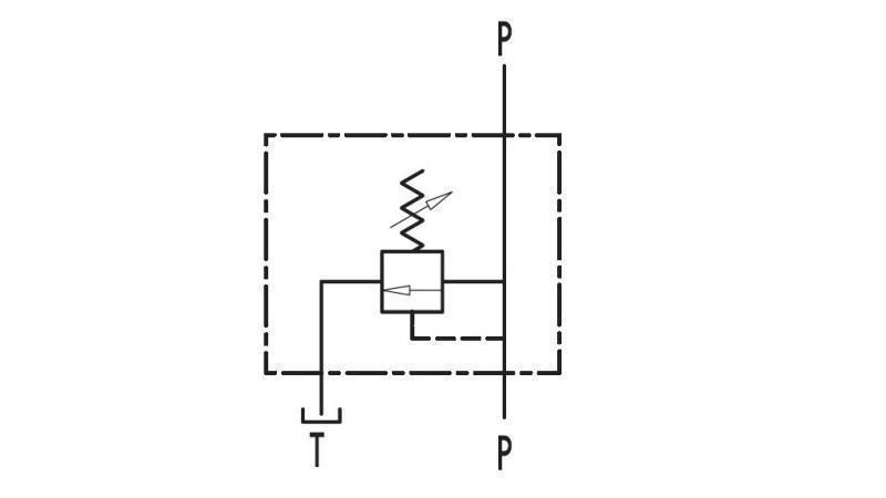 REGULATOR CIŚNIENIA HYDRAULICZNEGO VMP 1/2 - schemat